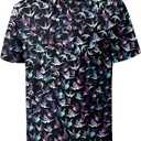 ZITY Men's Golf Polo Shirt Short Sleeve Performance Moisture Wicking Collared Print Shirt for Golf and Casual Wear (X-Large)