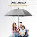 Umbrella Baby Stroller Convenient and Lightweight, Clip-On, Adjustable Steering, The top of the Umbrella can Adjusted to Bend, Universal,Attachment for Sun Protection Cowboy Grey