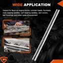 24 Inch Machinist Straight Edge Tool, Precision Steel Cylinder Head Straight Edge with Feeler Gauges for Engine Block Flywheel & Transmission Inspection