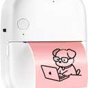 AI Voice Sticker Printer, Portable Voice Controlled Mini Printer, Inkless Thermal Sticker Maker for Home Office Study Notes & Label DIY (1 Roll Sticker Paper Included)