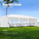 Garvee 10'x30' Party Tent, Outdoor Wedding Canopy Tent with 5 Removable Sidewalls, Waterproof Heavy Duty Gazebo Shelter for Parties BBQ Events Garden Backyard Patio, White