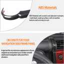 Navigation Side Trim Cover Compatible with Toyota FJ Cruiser 2007-2021, ABS Center Console Dashboard Navigation Side Strip Trim Cover, 2PCS (Carbon Fiber Pattern Black)