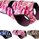 LUCOLOVE Dog Cooling Vest - 2-Layer Cooling with Soft Microfiber Fabric - Lightweight, Adjustable and Comfortable - UV Protection for Small to Large Dogs - Relief in Hot Weather (Pink, Medium)