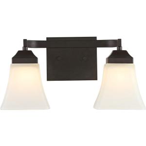 JONATHAN Y 15" Oil Rubbed Bronze Modern Cottage LED Vanity Light Wall Sconce, Farmhouse Wall Lamp for Bathroom Mirror Kitchen, White Glass Shade, LED Bulb Included (JYL7523A)