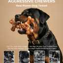 Tough Dog Toys for Aggressive Chewers: 3 Pack Dog Chew Toys, Indestructible Dog Toys for Large Dogs, Durable Heavy Duty Hard Big Toy for Super Chewer 25-90lbs, Bacon Flavor, Keep Them Busy