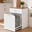 13 Gallon Pull Out Trash Can Cabinet with Drawer