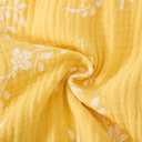 Baby Girl Bodysuit and Headband Outfit Cotton Ruffle Sleeveless Baby Clothes (0-3 Months, Beige+yellow Plant)