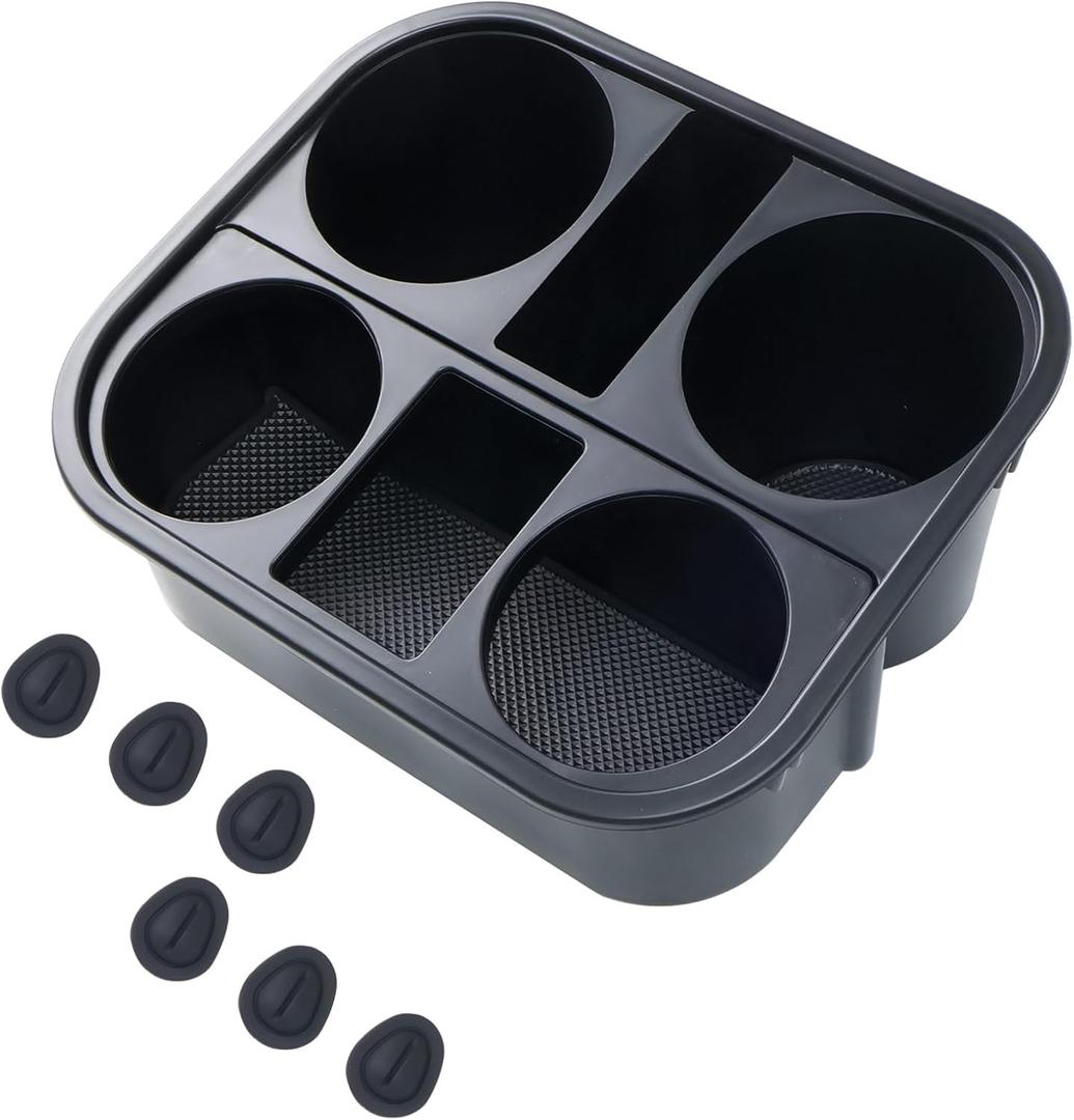 Upgraded Center Console Cup Holder (Not 3D Print) Compatible with Chevrolet Silverado 1500/2500/3500 Avalanche Suburban Tahoe GMC Sierra Yukon XL 1500/2500 2003-2006, Classic 2007