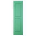 12"W x 44"H Americraft Two Equal Raised Panel Exterior Real Wood Shutters (Per Pair), Natural Twine
