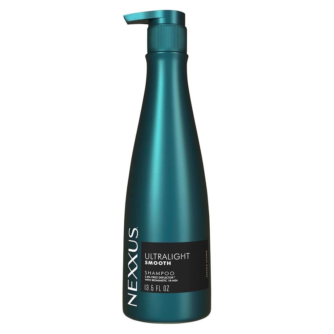 Nexxus Ultralight Smooth Smoothing Shampoo Hair for Frizzy Powered by Frizz Deflector Technology with Biomimetic 18-MEA 13.5 oz