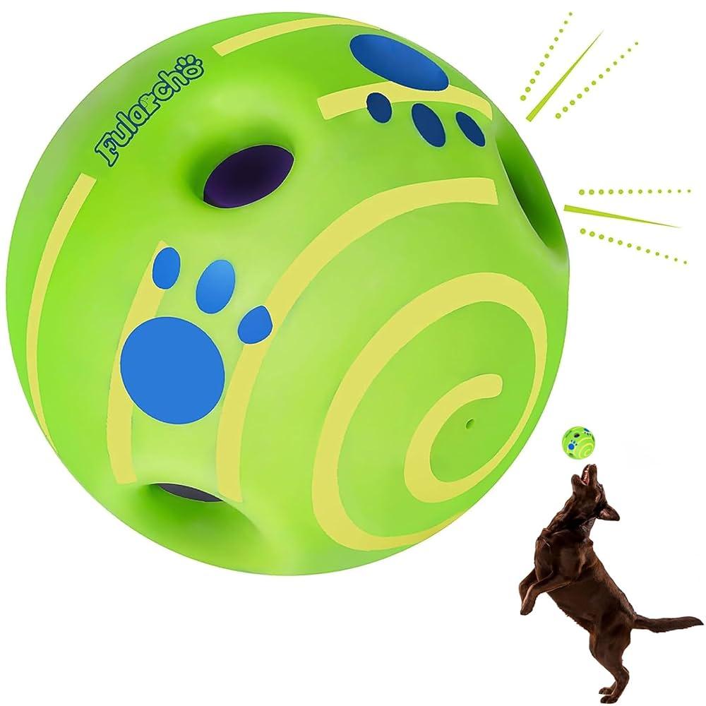 Wobble Giggle Ball for Dogs, Wiggle Ball Dog Toy, Interactive Dog Toys for Small/Medium/Large Dogs, Fun Giggle Sounds When Rolled or Shaken Perfect Dog Gift-5.51 inch Set Of 5