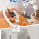 Power Strip Tower, kakyanill Surge Protector Tower 9 AC Outlets 8 USB (4 USB C), 6 Ft Retractable Extension Cord, Charging Station for Office Dorm Room, White