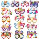 HOWAF 16 Pieces Happy New Year Glasses Colorful 2026 Glasses New Years Eve Party Supplies 2026 NYE Photo Booth Props for Happy New Year Decorations NYE Party Favors Accessories Pack Of 2
