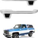 Metal Exterior Door Handles (Pair), Compatible with 1973-1991 Chevy C/K/R/V 10 20 30 1500 2500 3500, GMC C/K 15 25 35 R/V 1500 2500 3500 Pickup Suburban Blazer, Front Left & Right, OE# 77047 90025