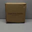 12.6'' Farmhouse Chandeliers for Dining Room, 3-Light Industrial Metal Hanging Light Fixture, Rustic Drum Pendant Light for Entryway Kitchen Foyer Bedroom, Black with Retro Wood Texture Interior