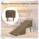 Split Ottoman Dog Ramp for Couch and Low Bed, 2-in-1 Foldable Dog Stairs for Small Dogs and Cats, Wooden Pet Ramp with Non-Slip Surface, Portable Step Stool Design. Coffee