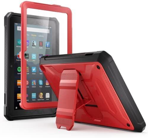 DJ&RPPQ All New Case for 7 Inch Tablet Built in Screen Protector Kids Case Equipped with Built-in Bracket Not for TCL Tablet -Red