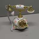 Audio Guest Book Phone, 32G Capacity Vintage Audio GuestBook Wedding Phone, Retro Audio Telephone Recording Customized Voice Message for Your Wedding Party, Retro Flower