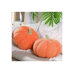 Queekay 2 Pcs Pumpkin Pillow Plush 11 x 9.5 Inch Thanksgiving Stuffed Pumpkin Decor for Fall Home Bedroom Throw Pillow Cushion Gifts for Holiday Operation Christmas Halloween Car Sofa(Orange)