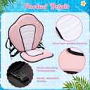 Vinsot Kayak Seat Cushion Universal Paddle Board Seat with Back Support Adjustable Non Slip Boat Chair Seats with 4 Straps and Storage Bag for Kayak Boat Sup Canoe, about 12 x 15.75 x 18 inches/30.48 x 40.01 x 45.72