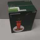 Kingsyard Glass Hummingbird Feeder for Outdoors Hanging, 14 oz Leak-Proof Humming Bird Feeders with Ant Moat & Bee Proof Feeding Ports, Hummingbird Gift for Bird Lovers (Red)