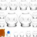 Cupping Kit for Massage Therapy, Cupping Therapy Set, Acupoint Glass Cupping Set for Professional Therapists, Back Massage, Fatigue Relieve, 14pcs Thick Glass Cups