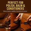 Horsehair Brush Applicator 4-Pack Horse Hair Polish Daubers for Leather, Boots, Shoes, Saddle Soap, Creams & Conditioners  Gentle Shine Brush Set for Leather Care