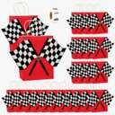 2 x Kuabiz 25 Set Race Car Gift Bags Race Car Party Favors Bag with Handles Checkered Racing Flag Stickers Racing Treat Goodie Candy Bags for Birthday Party Supplies