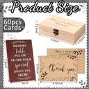 Gersoniel Celebration of Life Memory Cards Share a Memory Wood Box Funeral Wooden Table Sign with Pens 60 Pcs Memorial Cards Funeral Keepsake Decorations for Memorial Bereavement Service