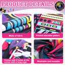 Radio Boombox Photo Booth Props for 80s 90s Party Decorations 59 X 59 Inch, Neon Radio Boombox Selfie Frame Backdrop Hanging Banner Party Supplies for 90s Boys Girls Hip Hop Music Theme Birthday Decor
