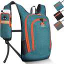 Esup 15L Small Hiking Backpack Foldable Lightweight Travel Day Pack Packable Camping Backpack for Women Men (Green)