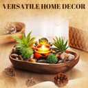 2 Pcs Wooden Dough Bowls for Decor Oblong Decorative Bowl Home Decor Fruit Vessel for Kitchen Counter Rustic Carved Serving Container Long Wooden Bread Tray for Dining Room Table(10 x 6 x 2 Inch)