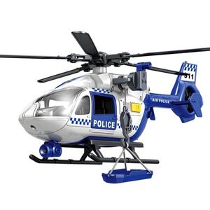 ANJARU Helicopter Toy with Lights and Sound,Simulative Rescue Helicopter Vehicles Toys for Kids Aged 3 and Up,PullBack Propeller Army Toys Toddler Kids Boys Gifts (Police Helicopter)