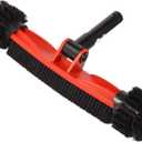 Pool Brush Head, Pool Cleaning Brush with Durable Around Nylon Bristles, EZ Clip Aluminum Handle- Clean Swimming Pool Walls, Steps & Corners Faster Heavy Duty Scrub Brush with