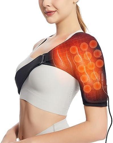 Shoulder Heating Pads for Pain Relief - Jade Stone Heated Shoulder Wrap with 3 Temperature Settings, Ideal for Rotator Cuff, Shoulder Soreness Relief at Home,Office