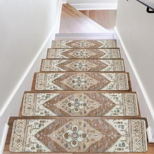Non-Slip Stair Treads for Wooden Steps 15PC 30"X8" Indoor Stair Runner