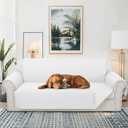 Reversible Sofa Covers Couch Cover Furniture Protector for Dogs Elastic Straps Water Resistant(Sofa,White/White)