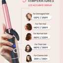 Mini Curling Iron for Short Hair Dual Voltage with European UK Plug Adapter 3/4 Inch Travel Size Small Barrel Curling Iron to Beachy Waves Curls with 30S Fast Heating, 5 Temps for Global