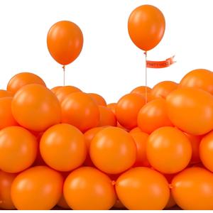 PartyWoo Orange Balloons 100pcs 5 Inch Latex Helium Balloons for Birthday Baby Shower Graduation Fall Tangerine Little Cutie Pumpkin Tropical Sunshine Boho Theme Party Decorations Orange-Y9