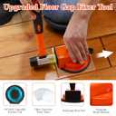 Floor Gap Fixer Tool with 10 Reusable Sticky Pads, Enhanced Suction Cup Laminate/Vinyl Flooring Tool for Fix Gaps, Professional Heavy Duty Floor Gap Repair Kit for Vinyl Plank Hardwood Floor