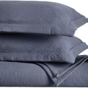 Superior 3 Piece Cotton Bedspread Set, Home Bed Decor, Decorative Bed Spread, 2 Pillow Shams, Medium Weight Blanket, Matelasse Coverlet, Bedding Essentials, Denim Blue