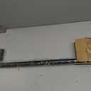 Swing Arm Curtain Rod, Black, 47'' Long, 1.1'' Diameter Pole, Rotate about 180 degrees, Detachable Ball Finial, 1 Piece