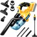 Cordless Vacuum Compatible with DeWalt 20V Battery, 5 in 1 Handheld Electric Vacuum Cleaner with 400W Powerful Motor, 46 CFM Portable Hand Vacuum for Home Pet Hair, Car (Battery Not Included)