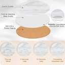 3-PCS 7 Inch Ceramic Marble Style Trivets for Hot Dishes, Absorbent Heat Resistant Hot Pads with Cork Bottom Anti-Slip, Ceramic Trivet Mats with Holder for Kitchen Countertop Table