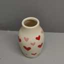 Ceramic Love Heart Vase, Gifts for Women, Valentines Day Vase, Unique Cute Large Decorative Bouquet Modern Pink Red Vases, 8 Inch