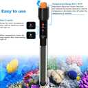 2 x PULACO 300Watt Aquarium Heater for 50-70 Gallon Fish Tank, Adjustable Submersible Heater Thermostat with Thermometer Strip and Suction Cup