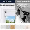 SERLMWNT No Drill Top Down Bottom Up Cellular Shades 35" Wx64 H White