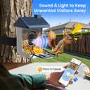 Smart Bird Feeder with Camera, 1.8L Solar Powered Bird Feeders for Outdoors, 2K AI Identify 10,000+ Birds Species, Birds Feeder Camera IP65 Instant Notification, Ideal Gift for Avian Lovers