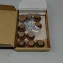 10 Pack 1.53 Inch (39 mm) Round Walnut Wood Single Hole Drawer Handles, Cabinet Knobs 1 Hole Hardware Handles Decorative Furniture Knobs for Dresser Wardrobes