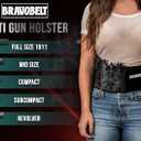 BRAVOBELT Belly Band Holster - by BRAVOBELT Athletic Performance Holster for Running, Jogging, Hiking - G17-43 S&W M&P 40 Shield | for Men & Women (XL - 45" - 55" Belly)
